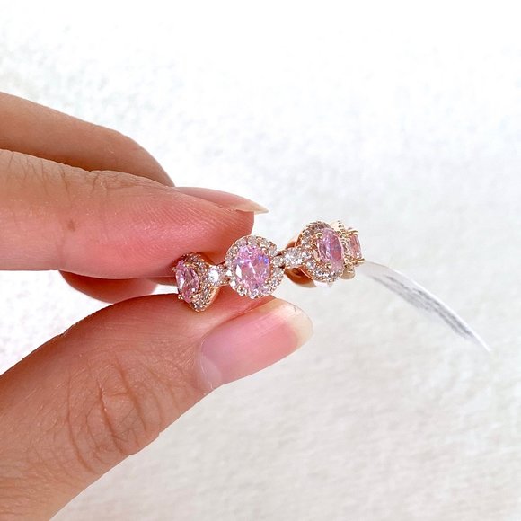 Suzy Levian Pink CZ & 14k Rose Gold-Plated Ring - Picture 11 of 12